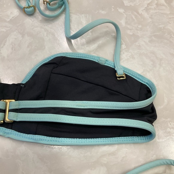 Bombshell Reversible Bikini by L Space, Black & Green, Removeable Strap, Sz Med - Picture 9 of 16